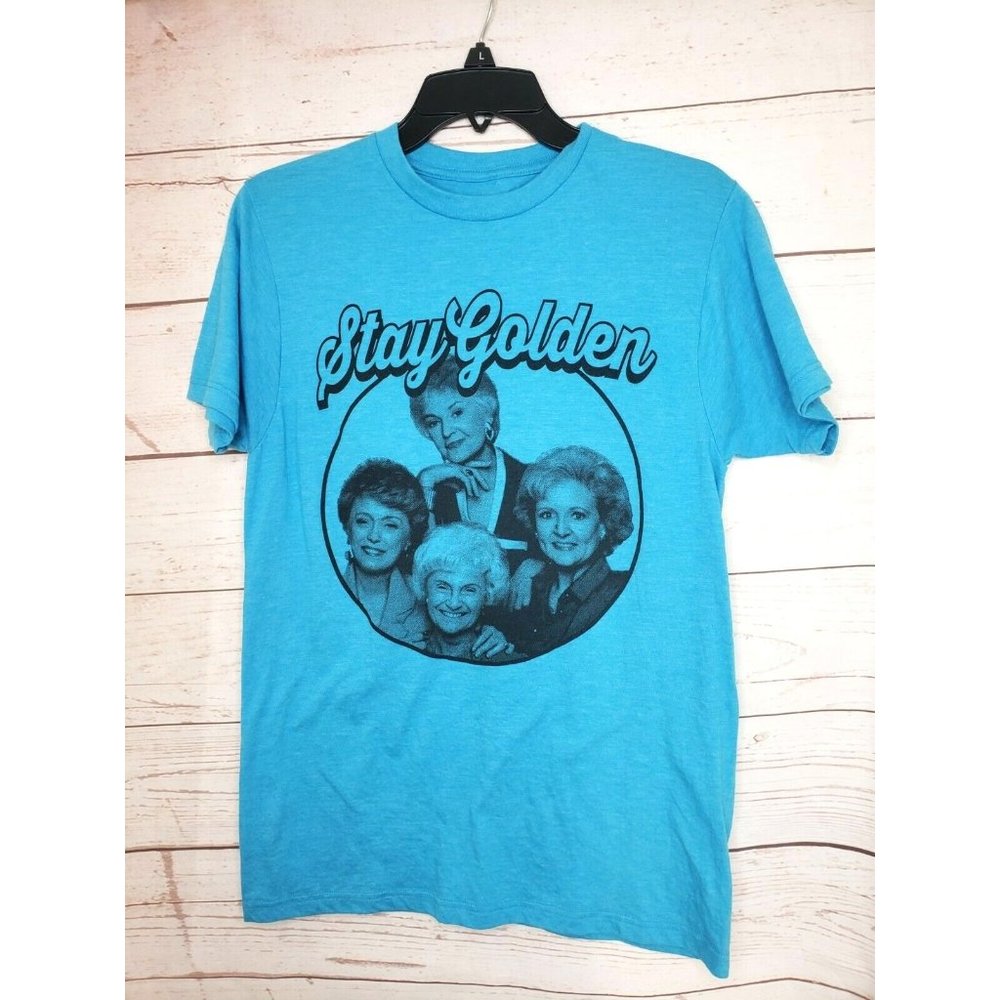 Authentic Golden Girls Stay Golden T-Shirt Light Blue ABC Studios Original